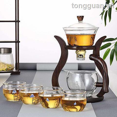 Bộ Ấm Trà Thủy Tinh Tự Động Chịu Nhiệt Thiết Kế Sáng Tạo