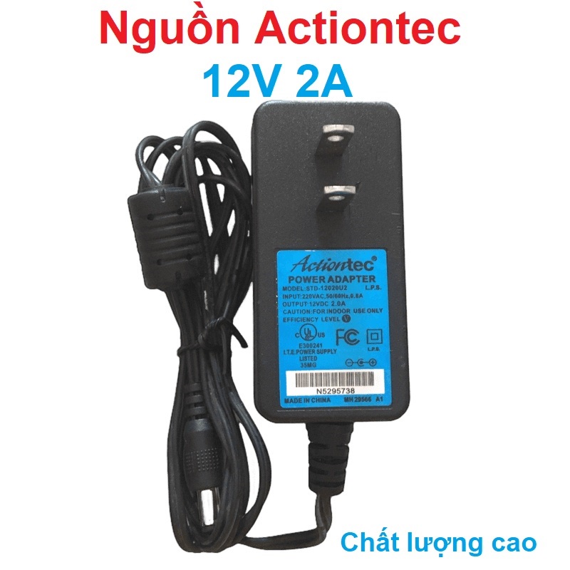 Nguồn camera 12V 2A Actiontec, có đèn, có chống nhiễu