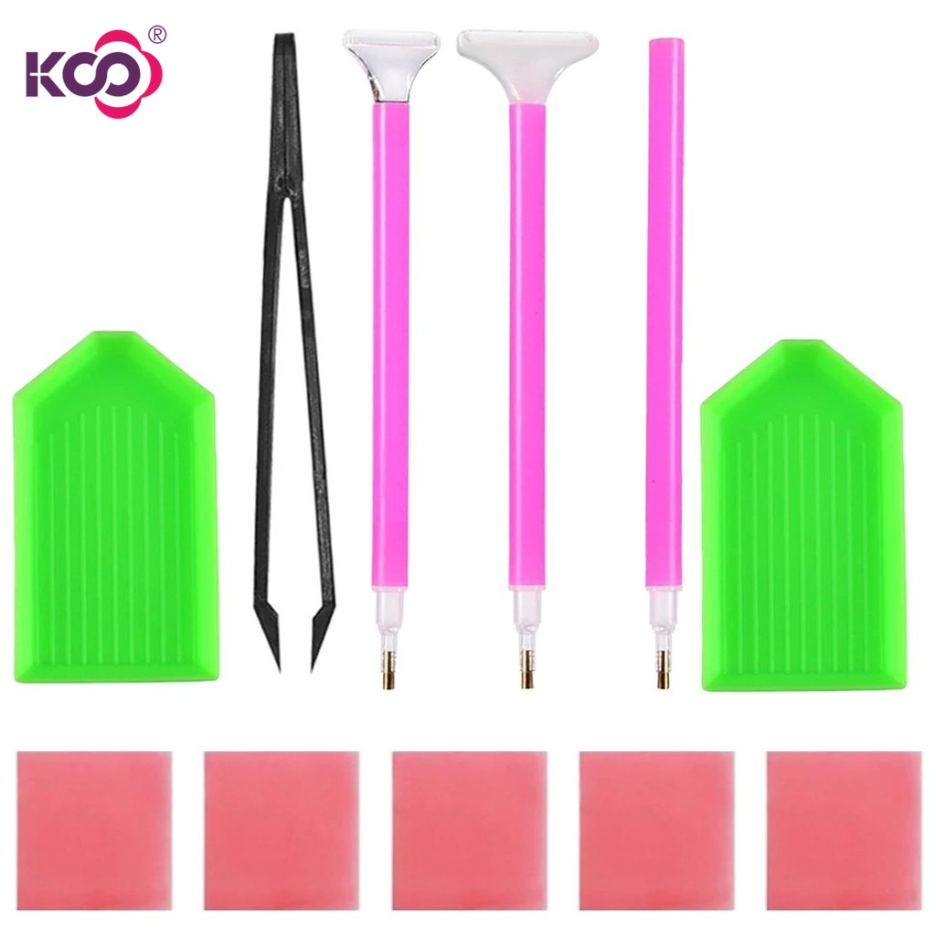 Bộ dụng cụ làm tranh đính đá thủ công tiện lợi DIY