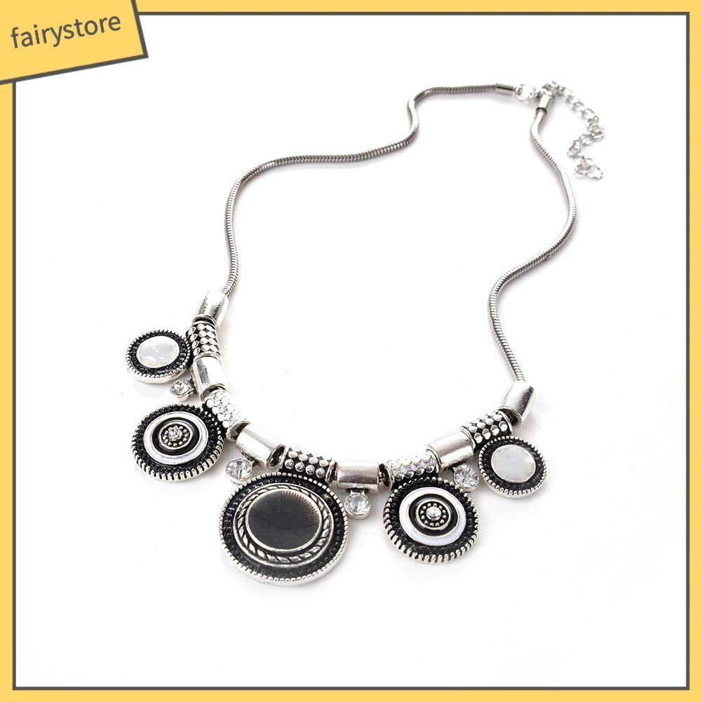 Vòng cổ hợp kim đính đá kiểu dáng độc đáo tùy chọn màu sắc dành cho nữ