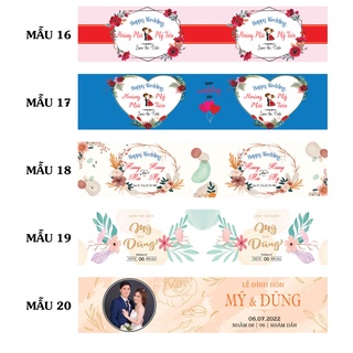 Combo 30 Tem dán chai nước suối Cưới