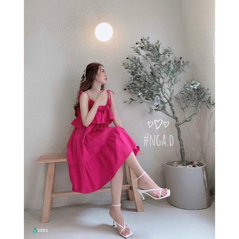 Đầm Xoè Nữ Dáng Công Chúa Cột Nơ Vải Lụa Thô Đũi Cao Cấp [ Bầu Bì Mặc Thoải Mái] | BigBuy360 - bigbuy360.vn