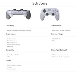 Tay Cầm Chơi Game Bluetooth Không Dây 8bitdo Sn30 Pro