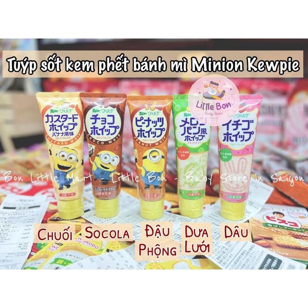 Sốt trét bánh mì Kewpie Minion Nhật cho bé 12M+ bay air 100gr