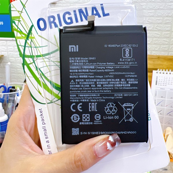 Pin gắn trong Xiaomi Redmi Note 10 Pro / BN53, bảo hành đổi trả.