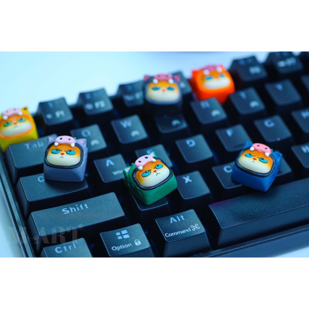 Keycap - Nút Bàn Phím Gaming - Nút Bàn Phím Cơ Mặt Mèo Hờn Dỗi  - Heo Rừng - KC017