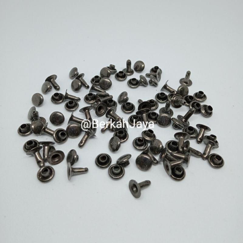 (hàng Mới Về) Móng Tay Giả Nickel Màu Đen Đường Kính 6mm V1000bn