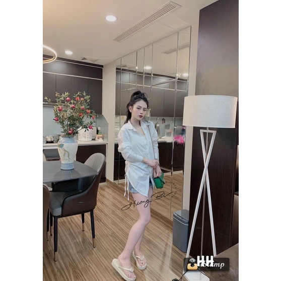 Áo sơ mi rút dây 2 bên hông sườn siêu xinh