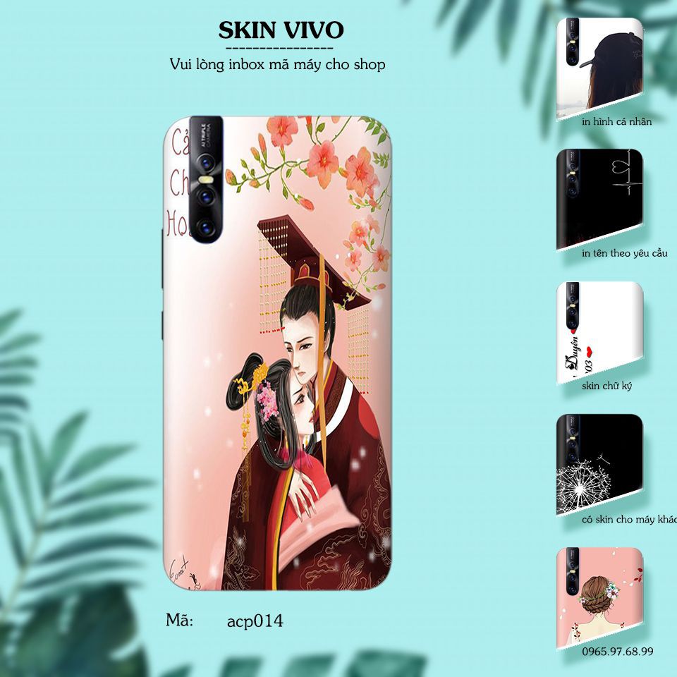 Skin dán cho các dòng điện thoại Vivo V3 - V5 - V7 - V9 - V11 in hình cổ trang cực đẹp