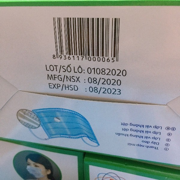 Giá sỉ thùng 50 hộp  khẩu trang y tế 4 lớp KHANH AN màu trắng (được mix màu theo yêu cầu của khach :màu xanh, xám, tắng)