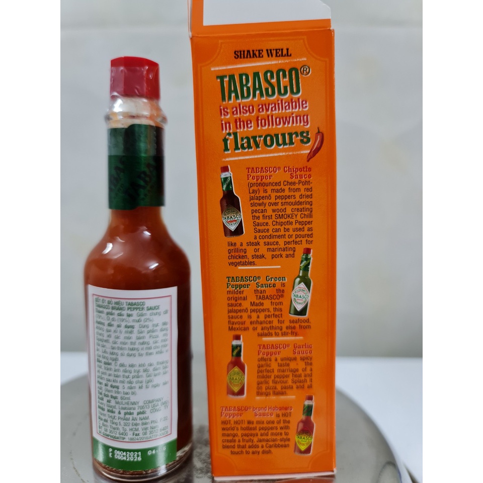 [Chai 60ml] XỐT ỚT ĐỎ [USA] TABASCO Red Pepper Sauce (halal) (anm-hk)