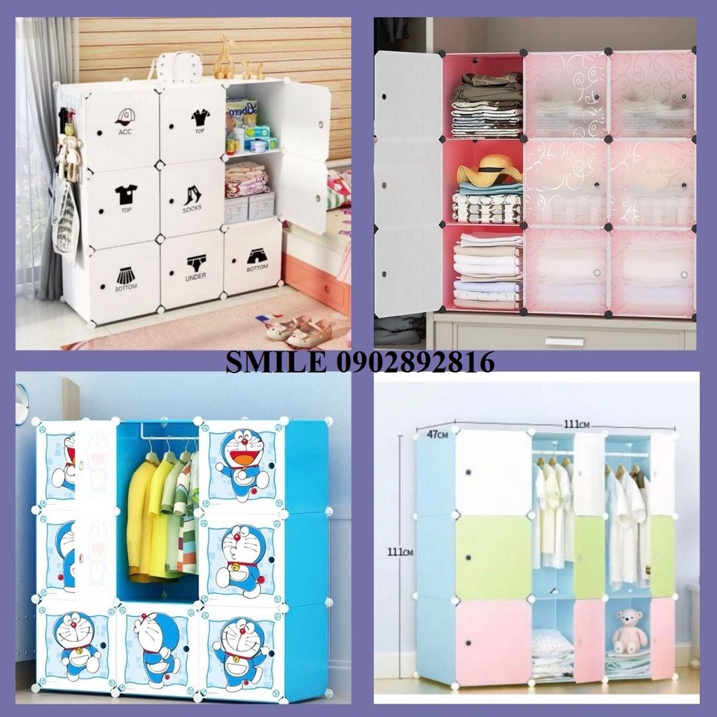 (FREESHIP) TỦ NHỰA LẮP GHÉP ĐA NĂNG THÔNG MINH 9Ô SIZE LỚN (NHIỀU KIỂU)