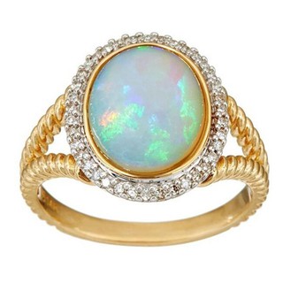 Nhẫn tay phối đá Opal thời trang cao cấp