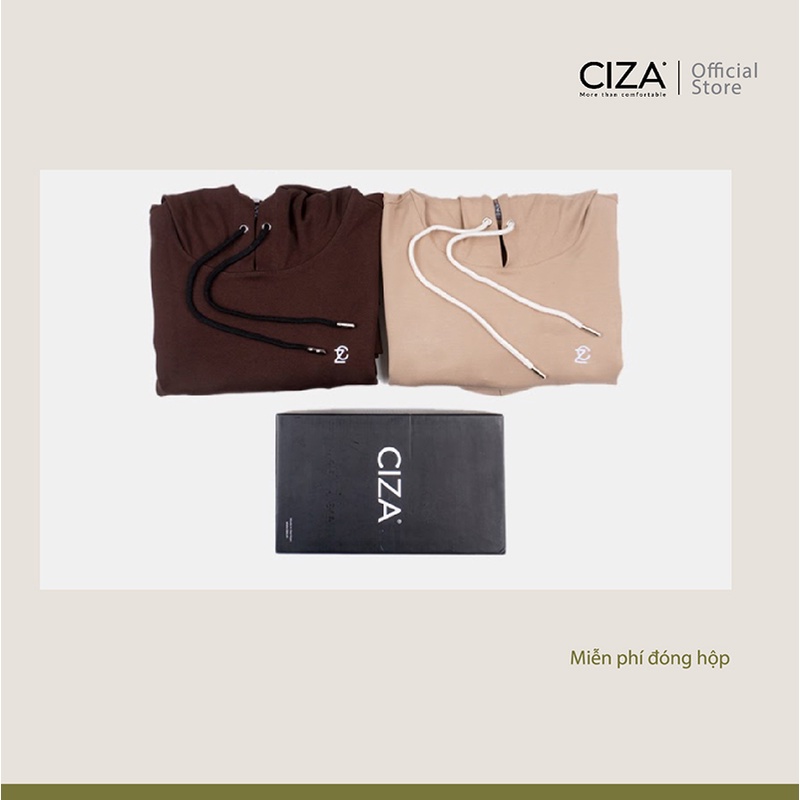 Áo nỉ dài tay nam CIZA chất liệu nỉ bông cao cấp form rộng basic trẻ trung size S M L XL H7014