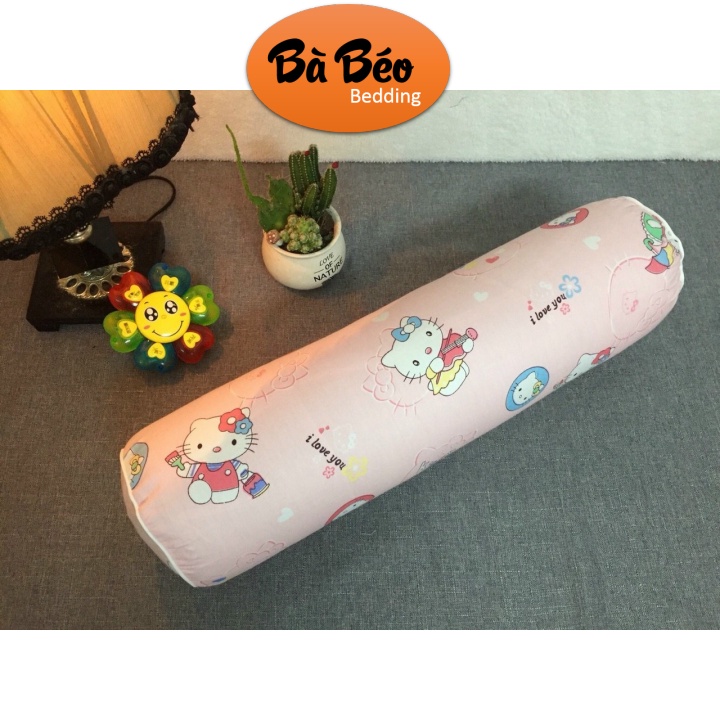 GỐI ÔM CHO BÉ 100% COTTON, GỐI ÔM TRẺ EM HOẠ TIẾT NGỘ NGHĨNH, CÓ KHOÁ KÉO KÍCH THƯỚC 25X50CM (bao gồm cả ruột và vỏ) - G