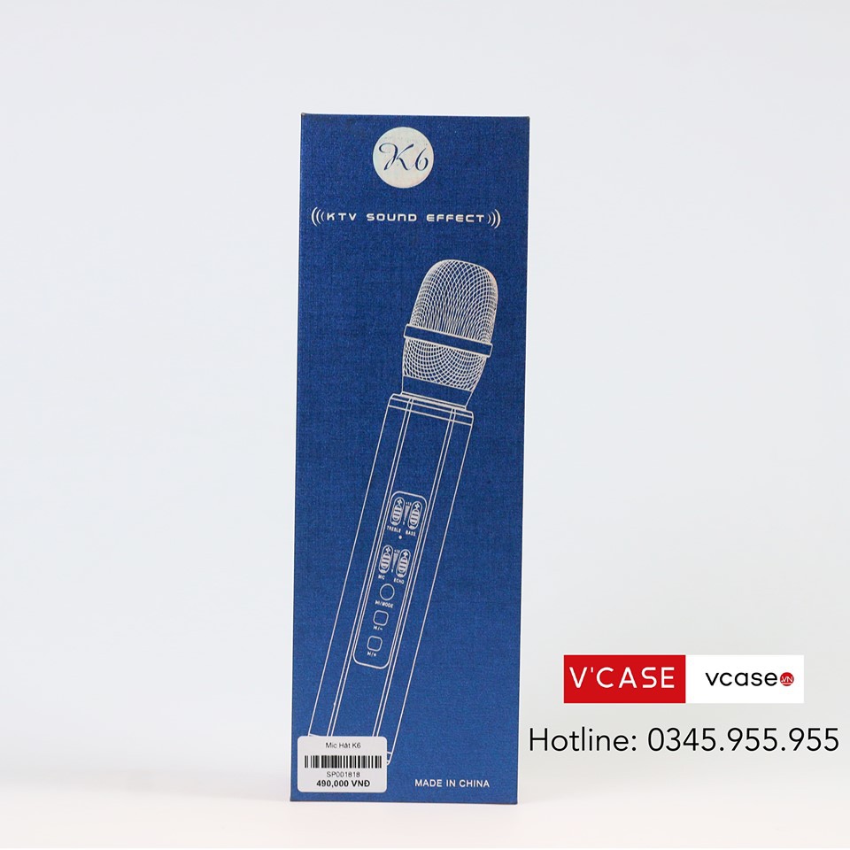 Mic Hát Karaoke Bluetooth K6 Hàng Chất - Hay Nhất 2020