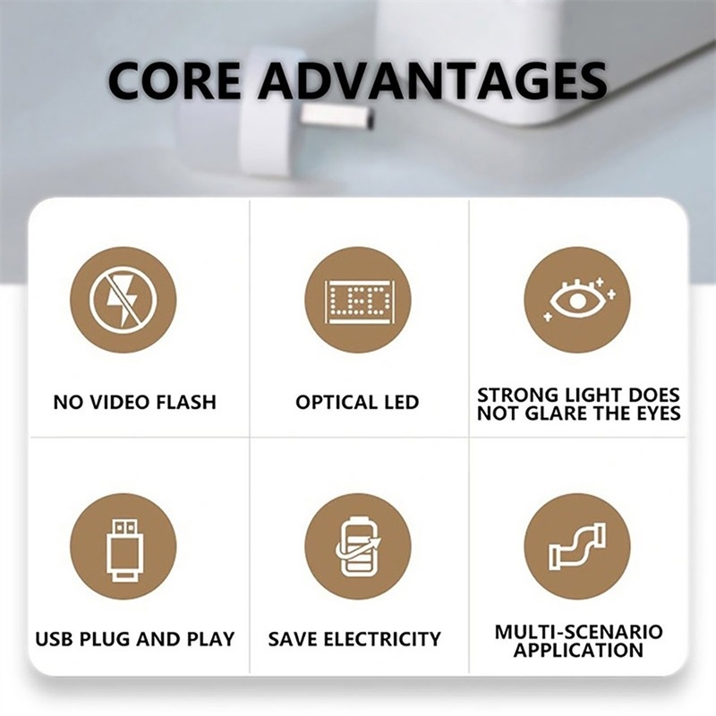 Đèn Ngủ USB Tròn Siêu Sáng Đa Năng Sáng Tạo Tiện Dụng