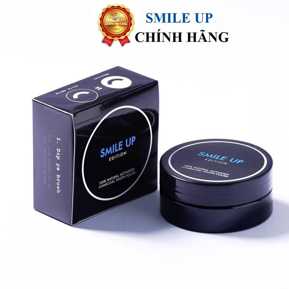 Combo Hủ Bột Trắng Răng Smile Up 80g tặng kèm Nước Súc Miệng Smile Up 80ml