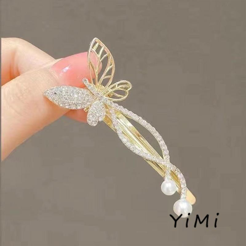 Kẹp Tóc Hình Bướm Đính Ngọc Trai Nhân Tạo Xinh Xắn