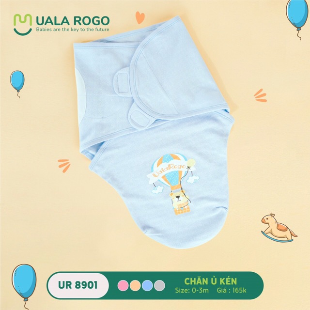 Ủ kén Uala &amp; Rogo sợi tre 2 lớp 49x71cm [ babyboo ]