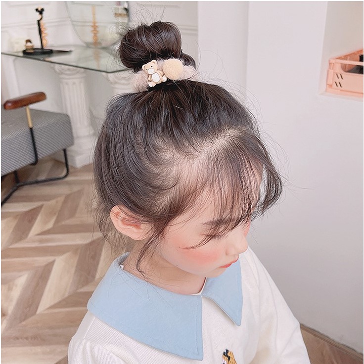 Cột tóc đính bông hoạt hình màu sắc dễ thương CT03