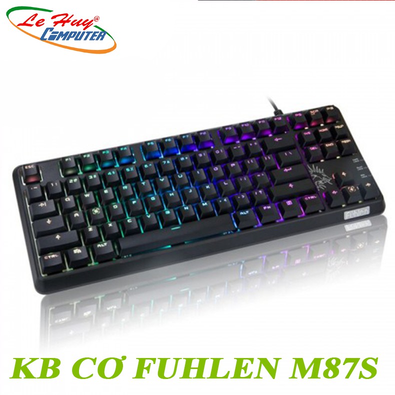 Bàn phím cơ Fuhlen M87s RGB - Tặng 1 chuột máy tính Fuhlen F200 Bạc