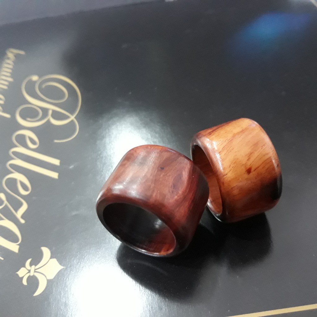 Nhẫn gỗ bản trơn 8-12-16mm hoặc inbox chọn size