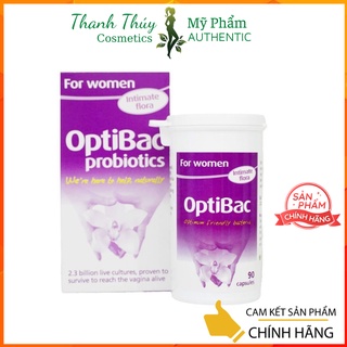 Optibac tím 90 viên - men vi sinh phụ khoa, chăm sóc vùng kín, lợi khuẩn, tăng sức đề kháng