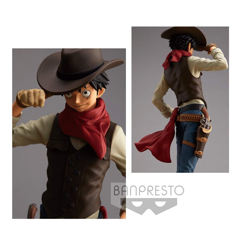 Mô Hình Nhân Vật Hoạt Hình one piece 18cm Mô Hình Nhân Vật Luffy Cowboy Zoro Luffy Nami Trong One Piece