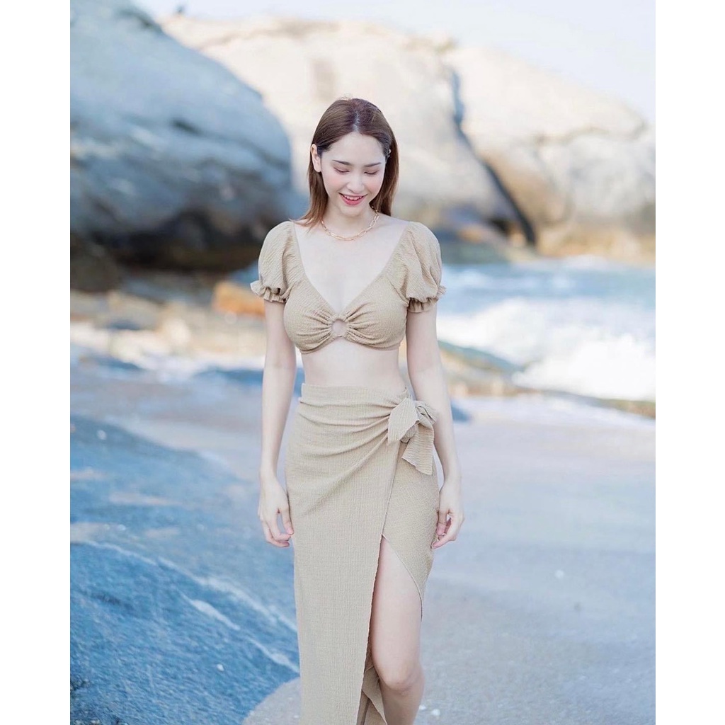 (FREE SHIP ) Đồ bơi nữ, sét đi biển 3 món cực xinh,