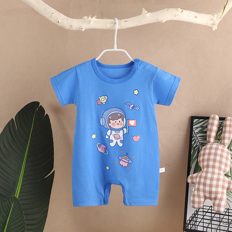 Bodysuit liền thân cộc tay hàng Quảng Châu, body đủi mỏng mát cho bé trai bé gái mặc hè in hình cute