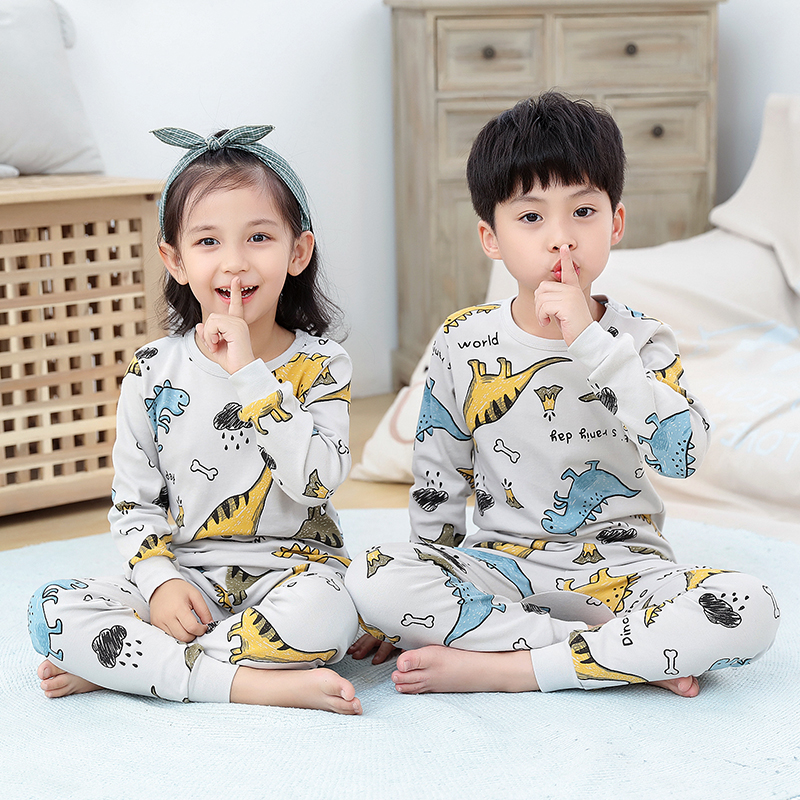 Bộ quần áo ngủ pijama in họa tiết hoạt hình xinh xắn cho bé