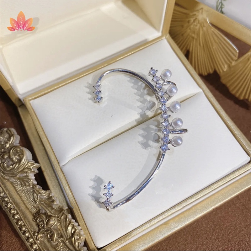 Khuyên Tai Đính Hạt Ngọc Trai Không Cần Xỏ Lỗ Cá Tính Và Thiết Kế niche JP5