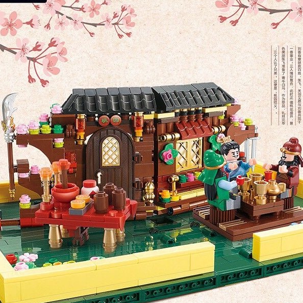Lego Tam Quốc kết nghĩa vườn đào mô hình sưu tập Lưu Bị, Quan Công, Trương Phi