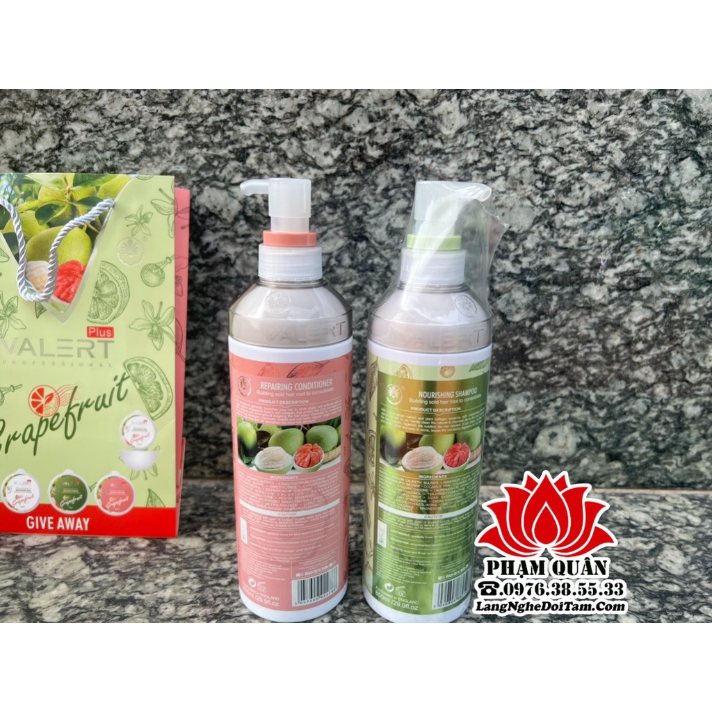Dầu gội- xả Bưởi VALERT GRAPEFRUIT 850ml