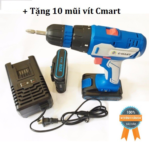 Máy khoan vặn vít dùng pin C-Mart W0023