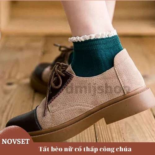 Tất bèo nữ cổ thấp phong cách công chúa nhiều màu đáng yêu [ TẤT CÔNG CHÚA ] [ MÃ A502 ]