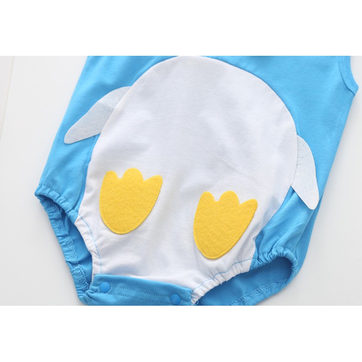 Áo liền quần cho bé 3 lỗ hình động vật và hoa quả hàng Quảng Châu mã 9121