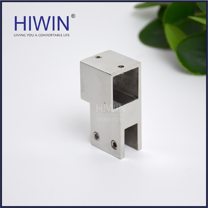 Kẹp kính trên (sỏ kính) phòng tắm kính inox 304 mặt gương dùng cho ống 25x25mm HIWIN SB-611T