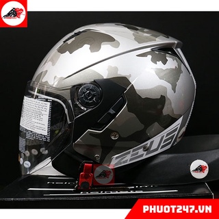 Mũ bảo hiểm 3/4 Zeus 205 - Camo Trắng