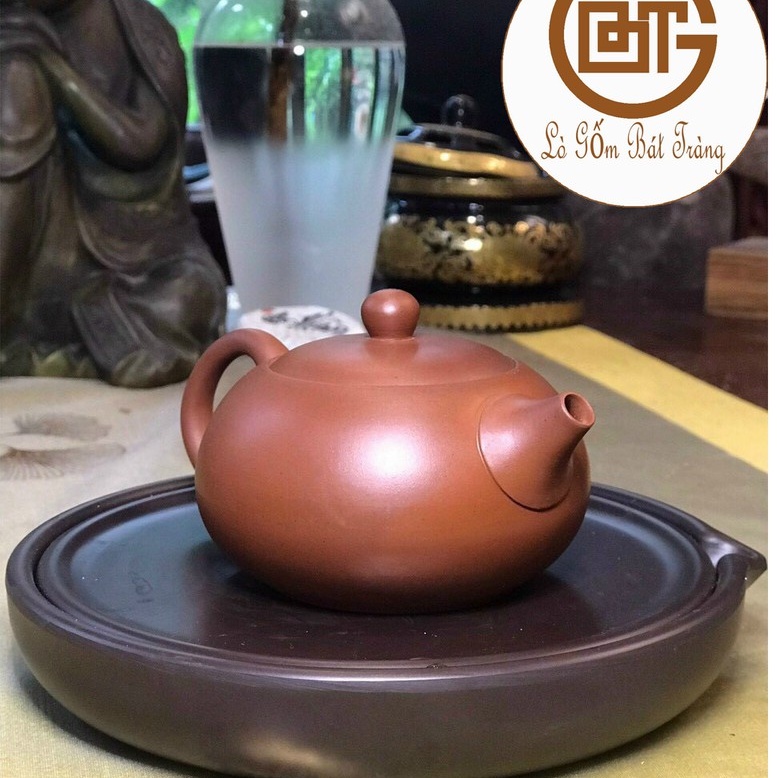 Bộ ấm chén Tử sa, Ấm tây thi, bộ tách trà đạo, gốm sứ Bát tràng hàng thủ công nghệ nhân Phạm Thế Anh