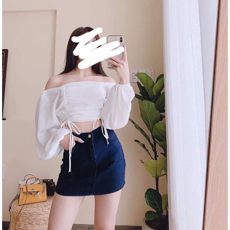 Bán sỉ chân váy A jean xanh cho nữ