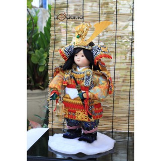Búp bê Samurai , búp bê Nhật Bản .  6D VÀNG ĐỎ