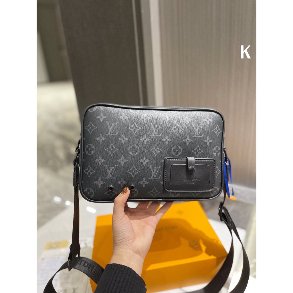 TÚI NAM ĐEO CHÉO DA THẬT HÀNG VIP FULLBOX NAM CHÂM LV HOẢ TỐC