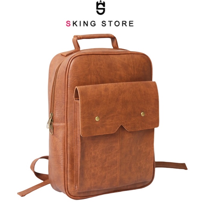Balo,Ba lô chứa laptop đi làm đi học da cao cấp chống nước chứa vừa laptop 14 inch
