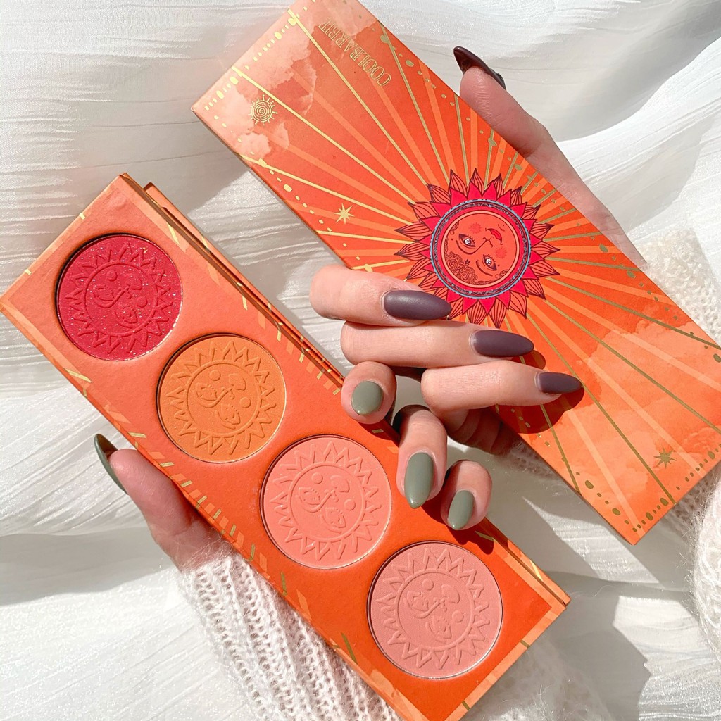 Bảng Phấn Má Nhũ Lì Cool Barbie 4 Ô Mặt Trời