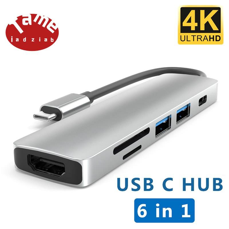 Type-C Docking Station USB C HUB HDMI-Compatible+USB3.0+PD USB Splitter for MacBook Laptop PC