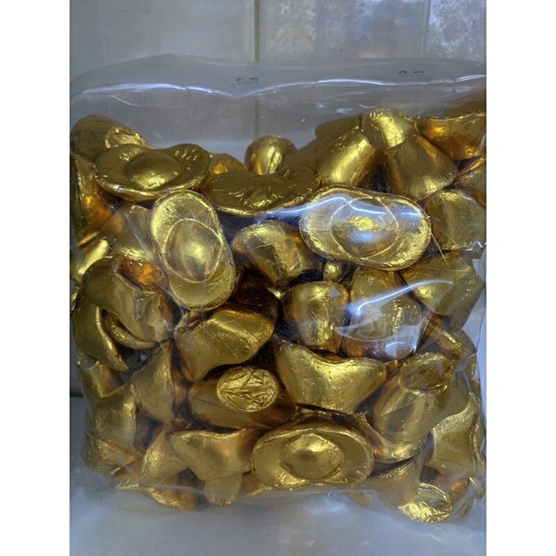 1ký kẹo sôcôla hình thỏi vàng thần tài