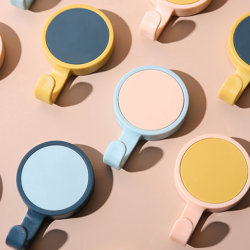 Set 3 Móc Treo Đồ Gắn Tường Màu Sắc Đơn Giản Xoay 360 Độ Tiện Dụng