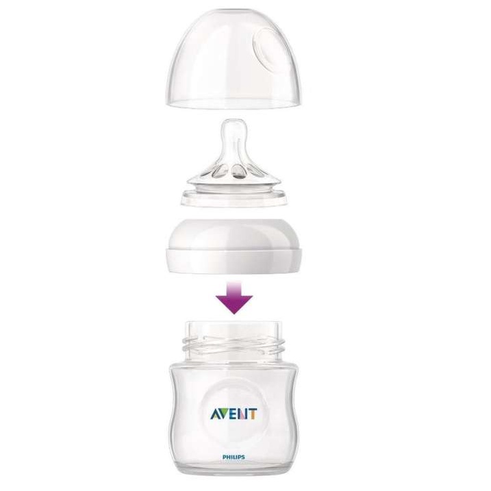 Bình sữa Philips Avent Natural 125ml bằng nhựa, không có BPA (SET 2 bình)